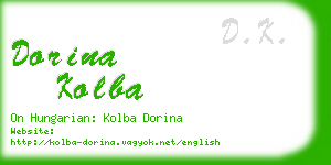 dorina kolba business card